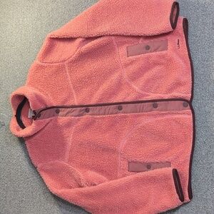 L.L. Bean's Sherpa Fleece Jacket Size 2X-Plus in Coral Pink Deep Pile Cozy Cabin